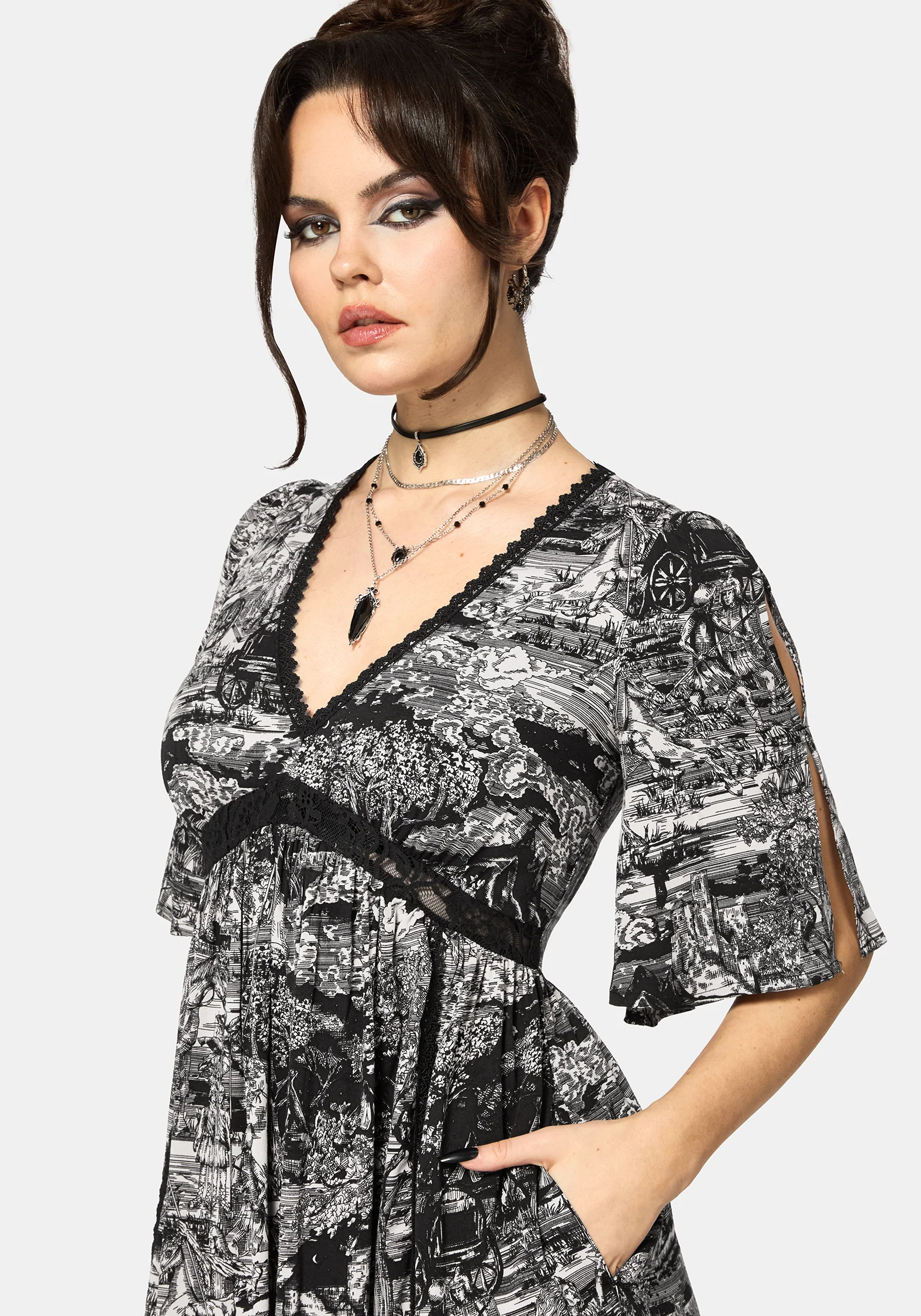 Nara Boudicca Printed Midi Dress - Image 2