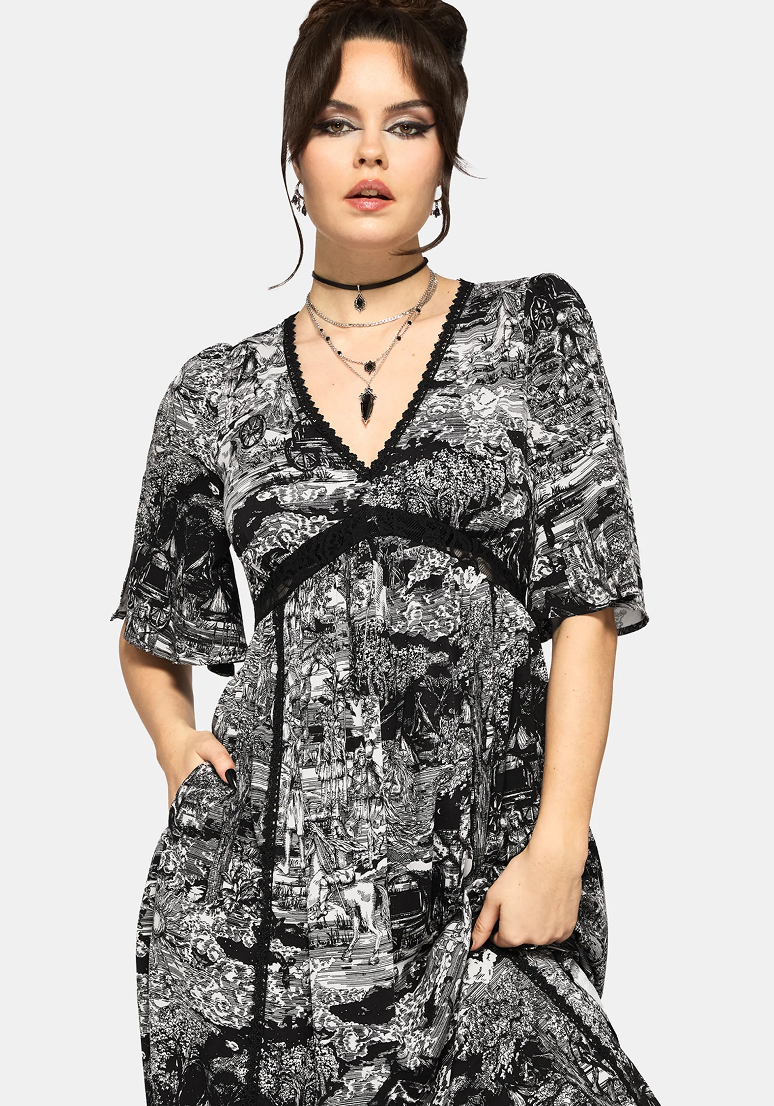 Nara Boudicca Printed Midi Dress - Image 5