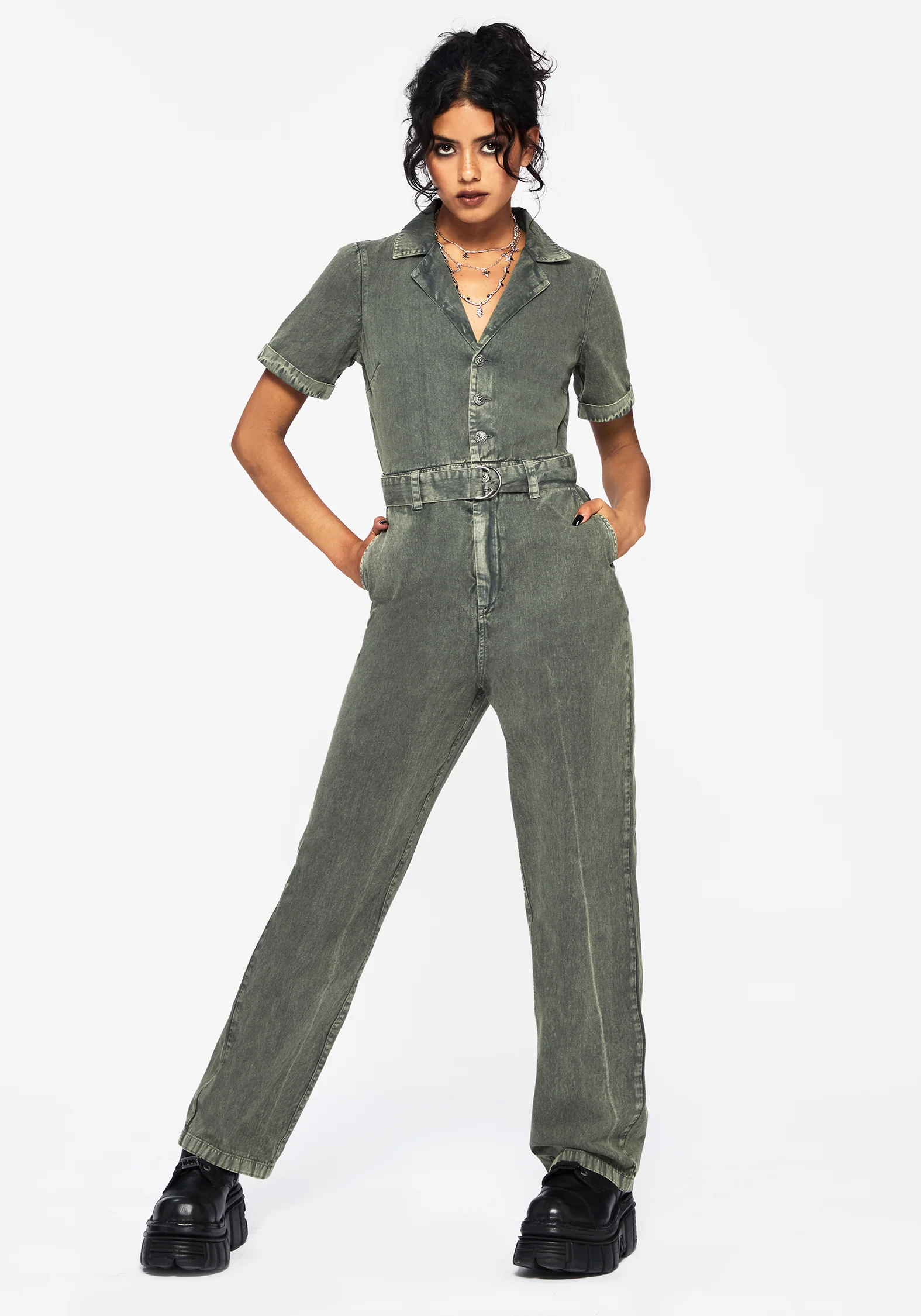 Nuit Cotton Moon Phase Embroidered Jumpsuit