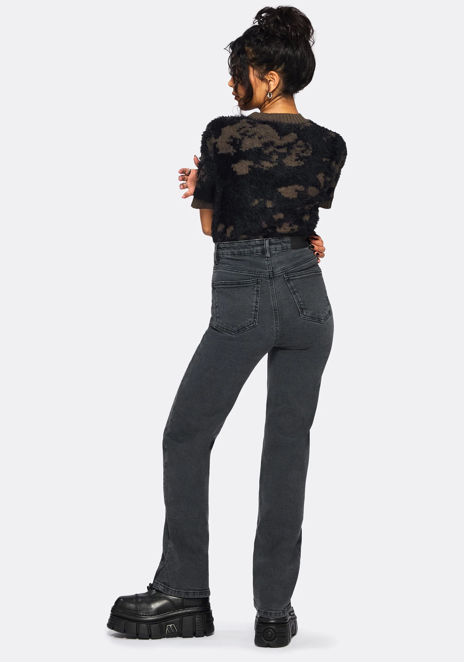 Occult Embroidered Straight Leg Jeans - Image 3