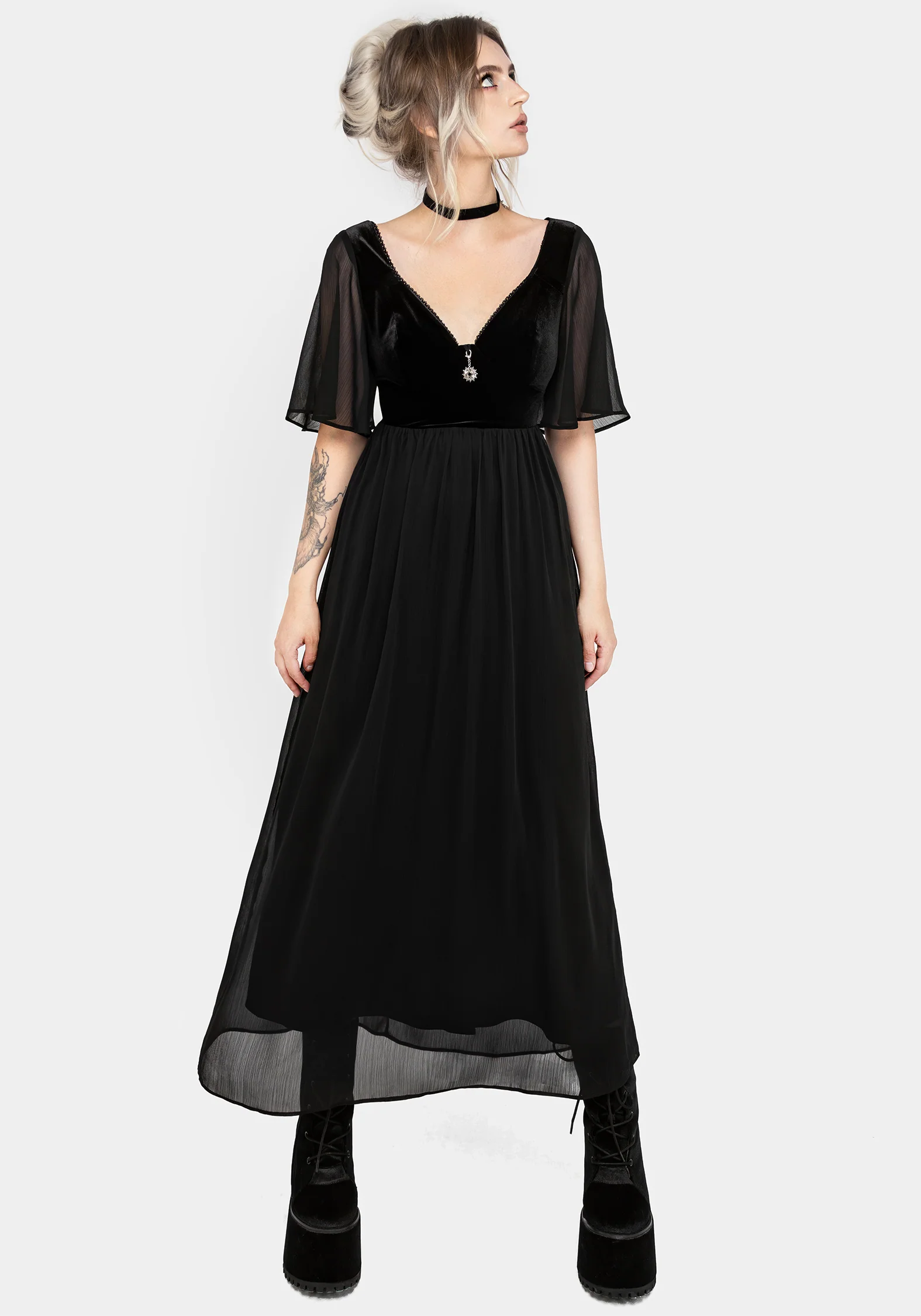 Oculist Chiffon Maxi Dress - Image 5