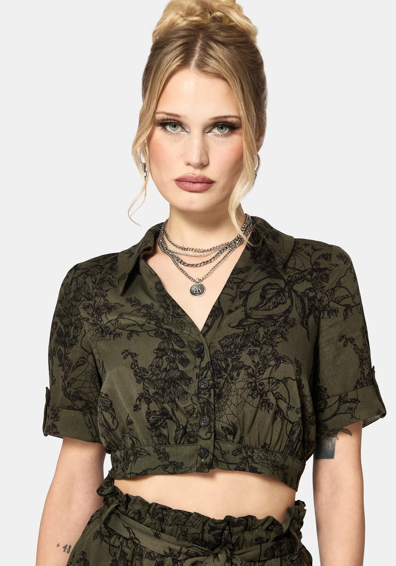 Orla Foxglove Potion Crop Short Sleeved Shirt