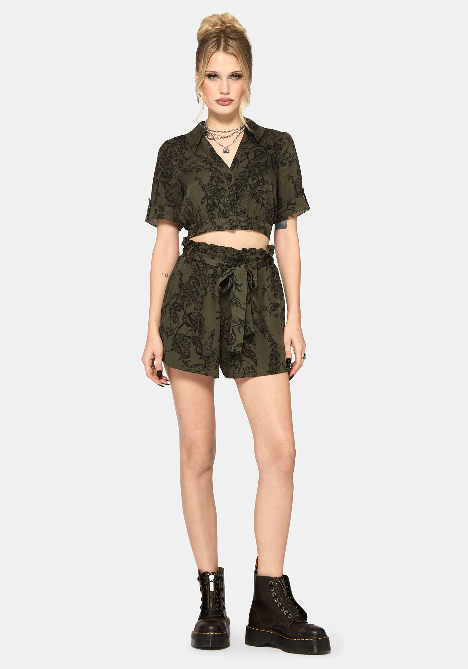 Orla Foxglove Potion Tie Waist Short - Image 4