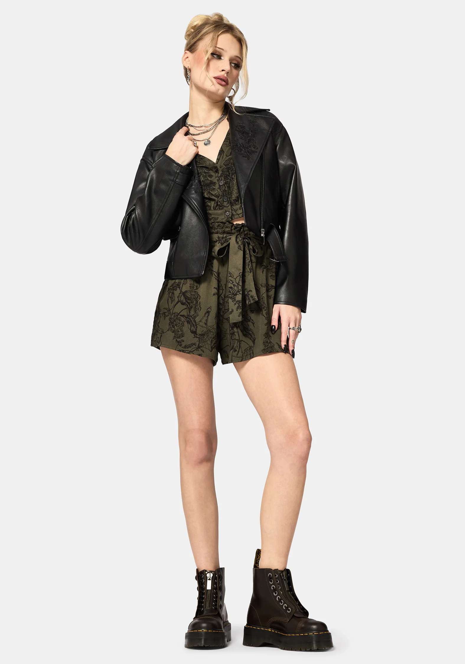 Orla Foxglove Potion Tie Waist Short - Image 5
