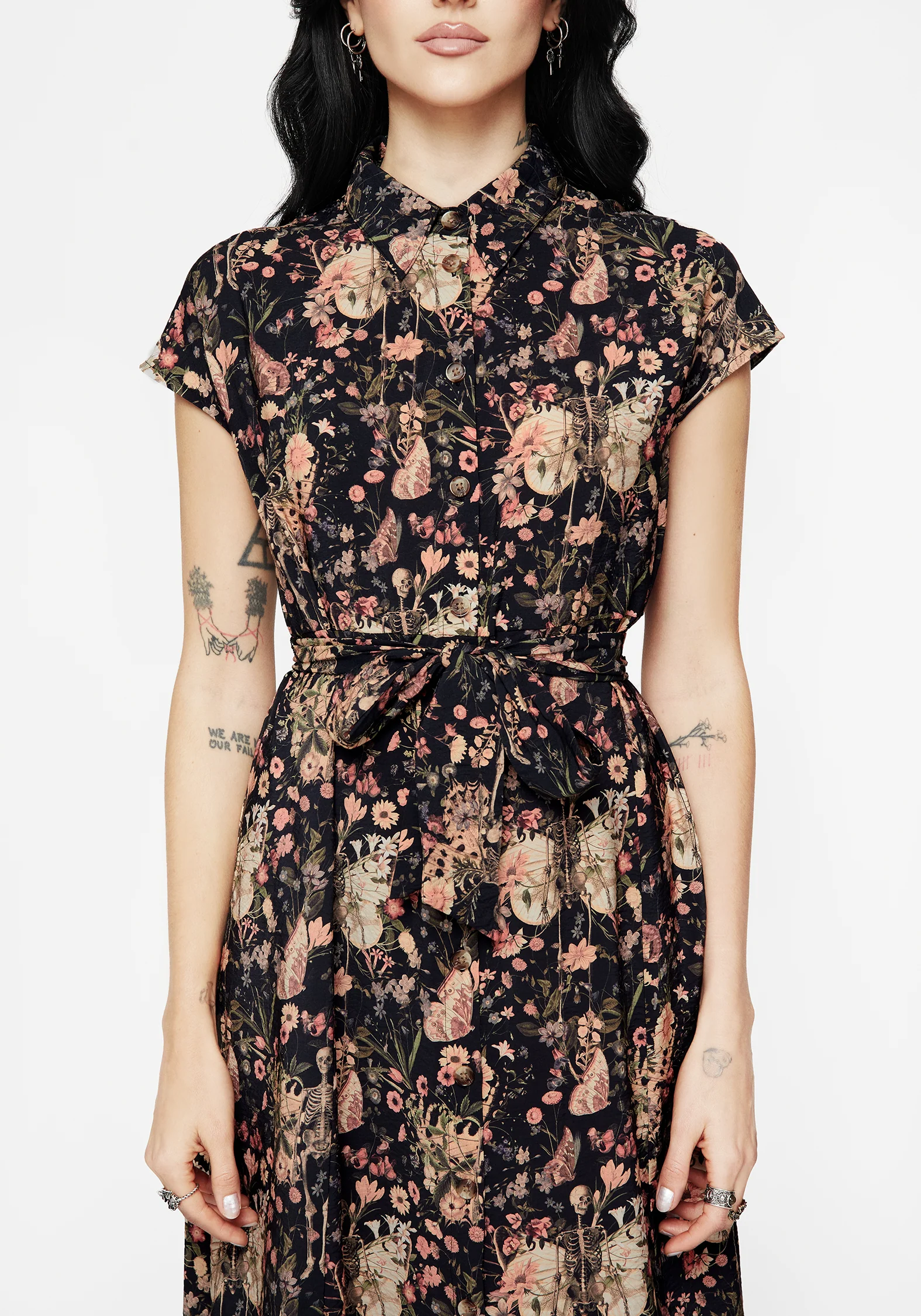 Pixie Floral Print Midi Shirt Dress - Image 7