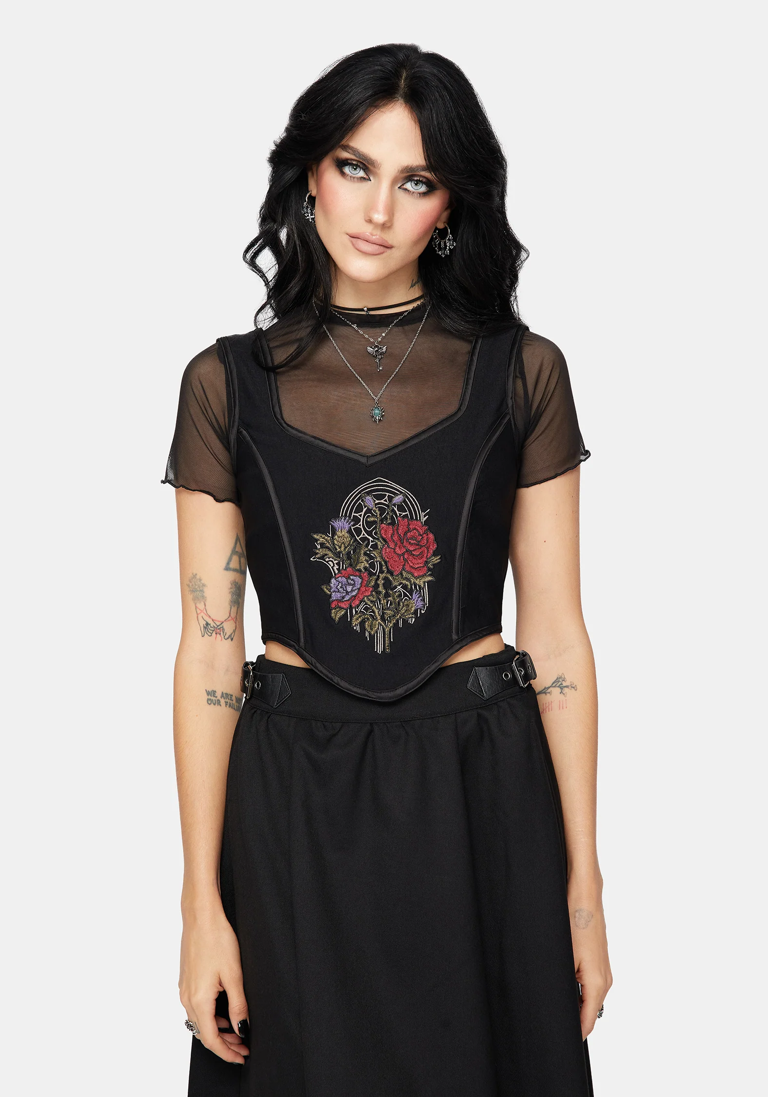 Revel Embroidered Corset Top - Image 5