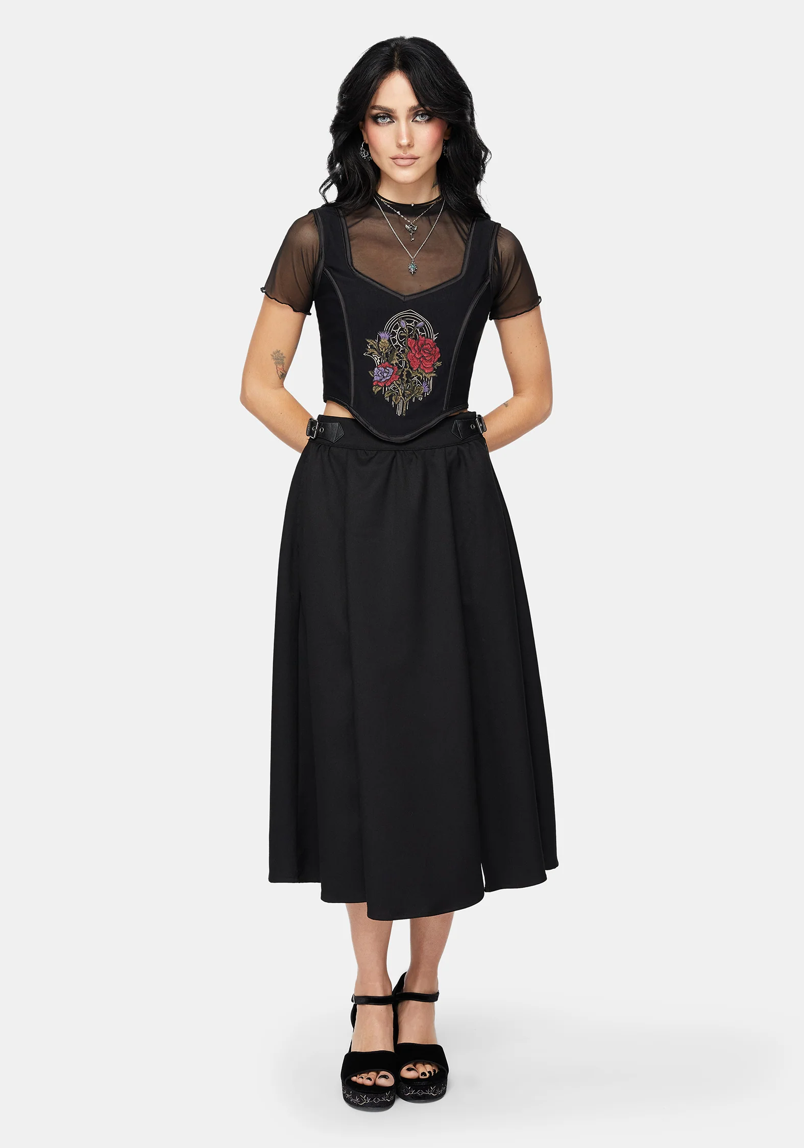 Revel Embroidered Corset Top - Image 6