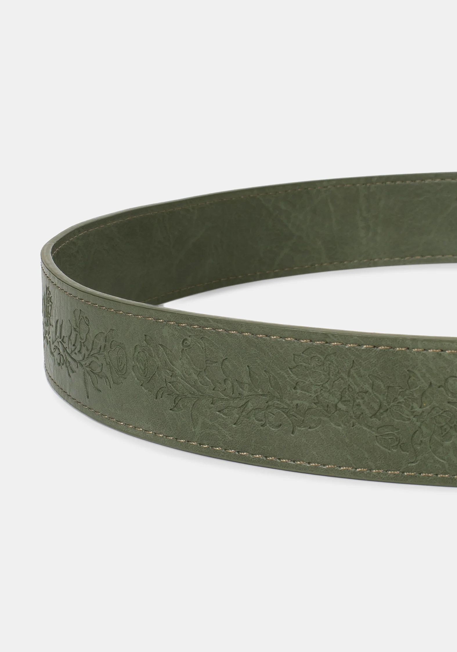 Rosamoth Debossed Buckle Belt - Green - Image 7