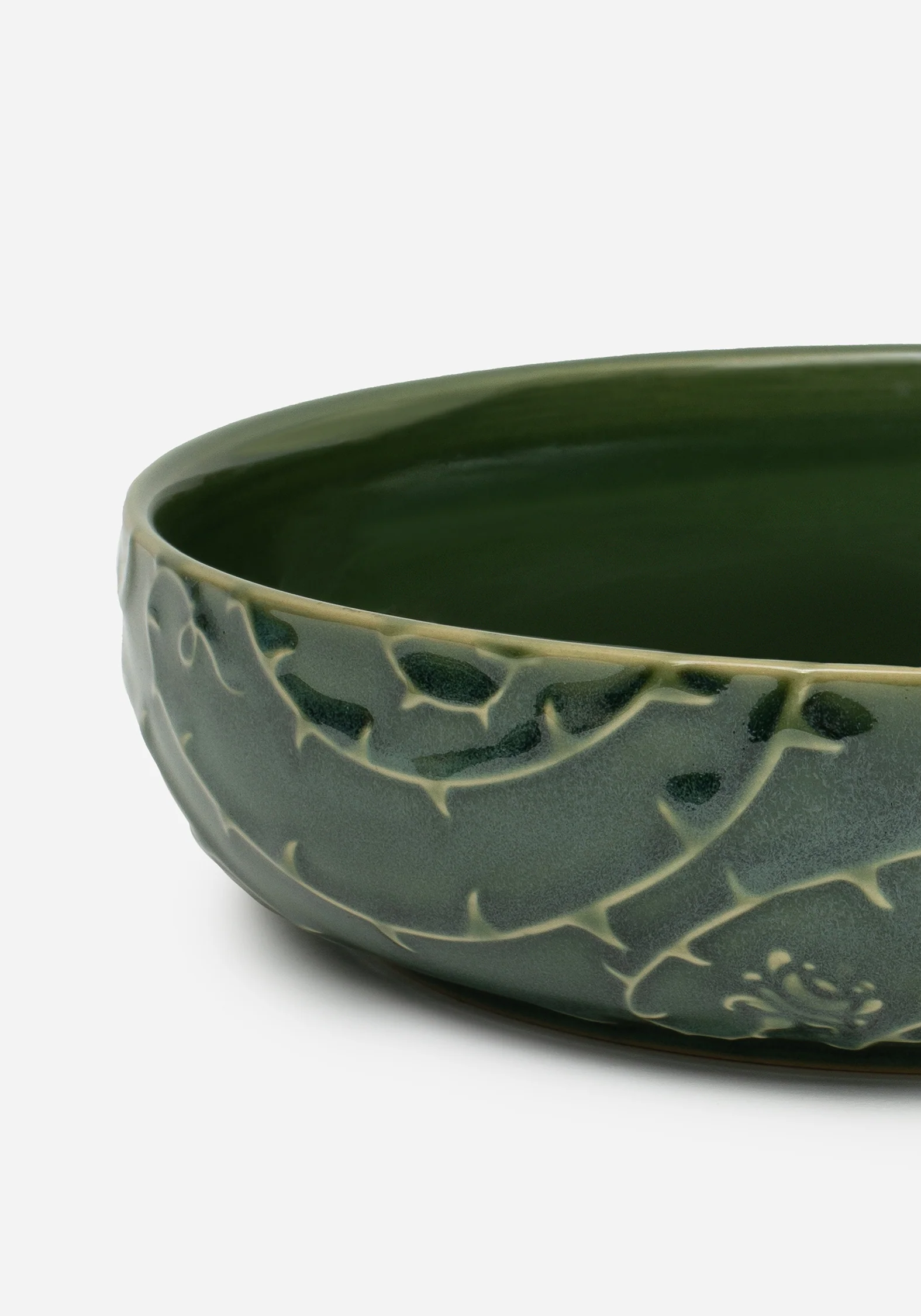 Rosethorn Floral Embossed Pasta Bowl  (4 Piece Set) - Image 3