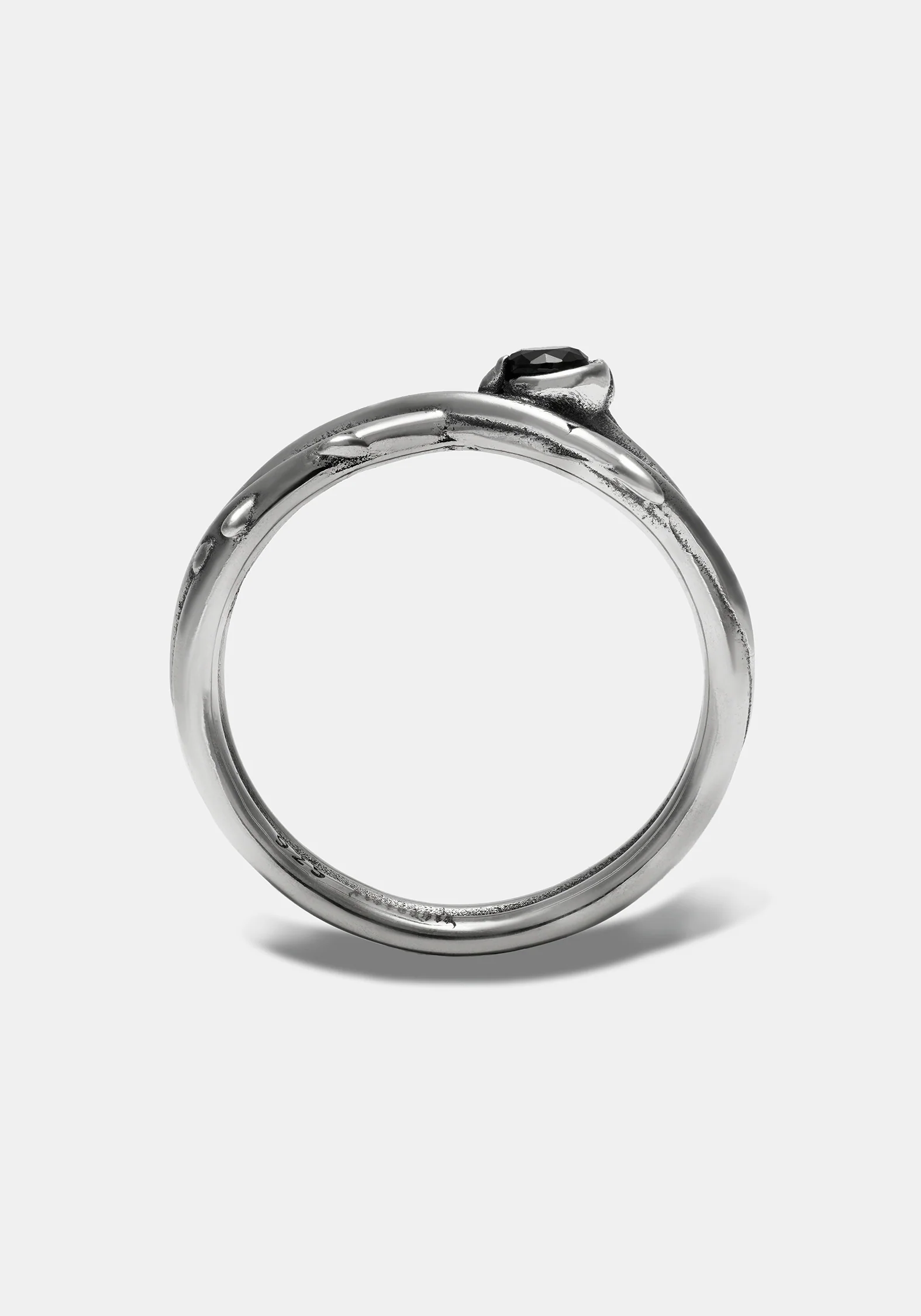 Rosethorn Sterling Silver Black Spinel Band - 4.5mm - Image 5
