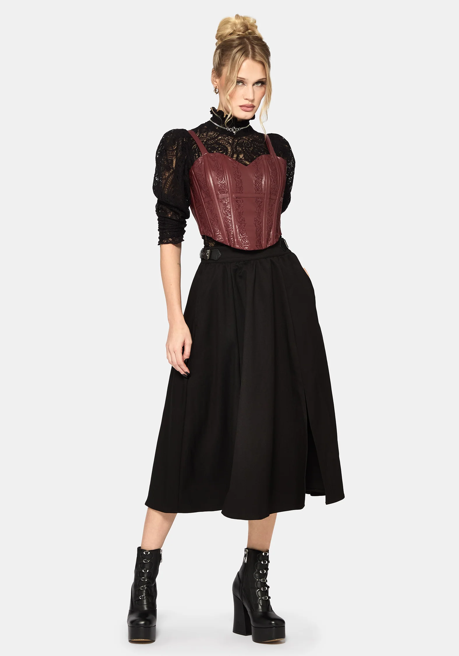 Rouvelle PU Red Corset - Image 6