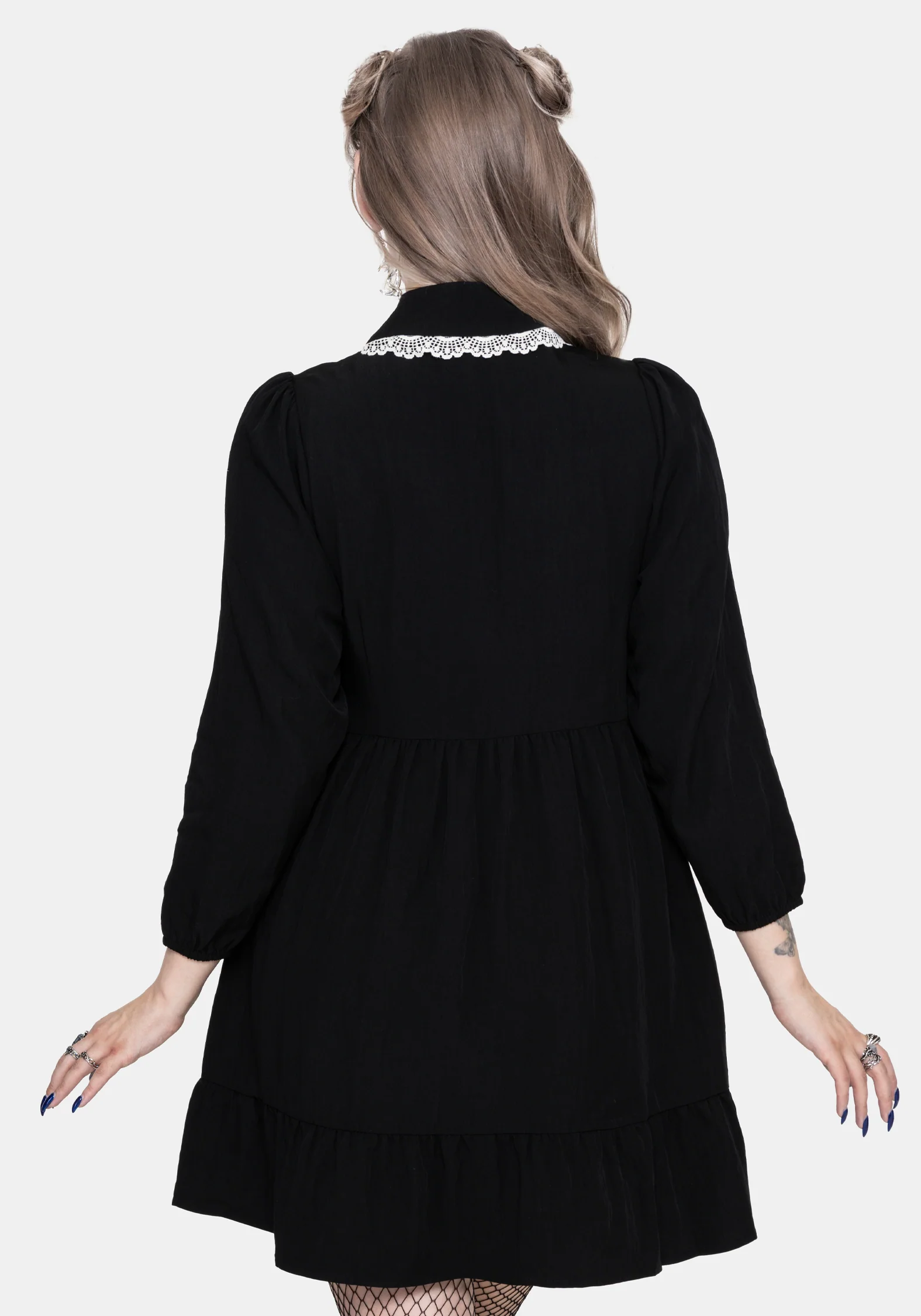 Salem Collar Mini Smock Dress - Image 3