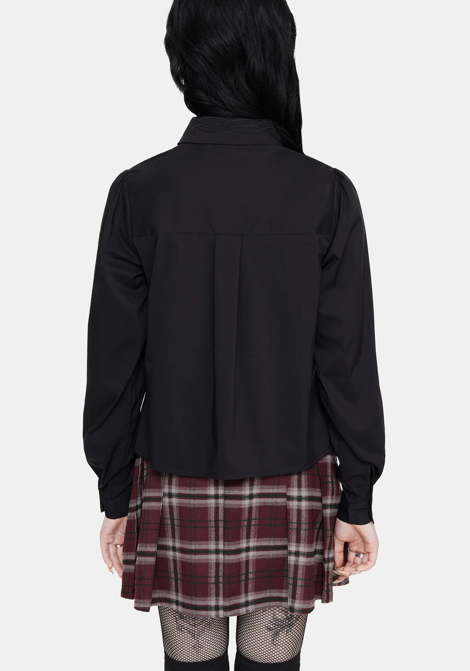 Shadowbane Long Sleeve Button Up Snake Detail Shirt - Image 3