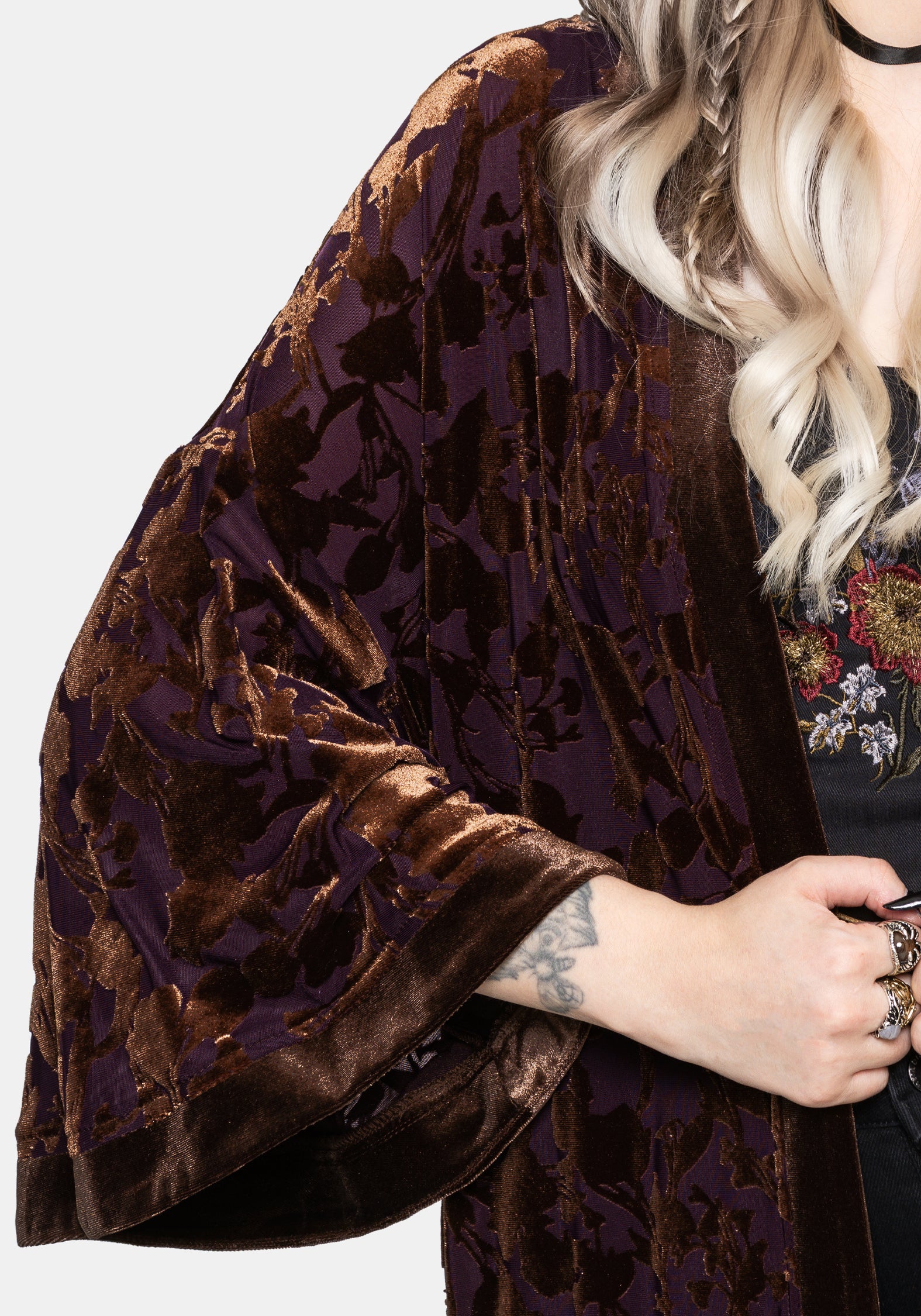 Sienna Devore Fringe Kimono - Image 2