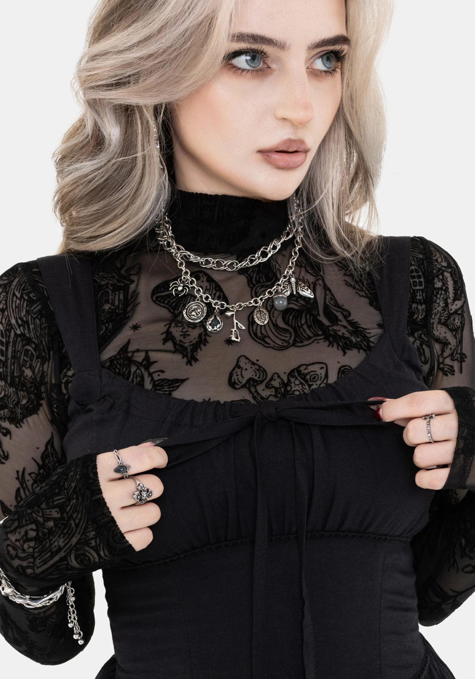 Skye Shirred Back Midaxi Dress - Black - Image 2