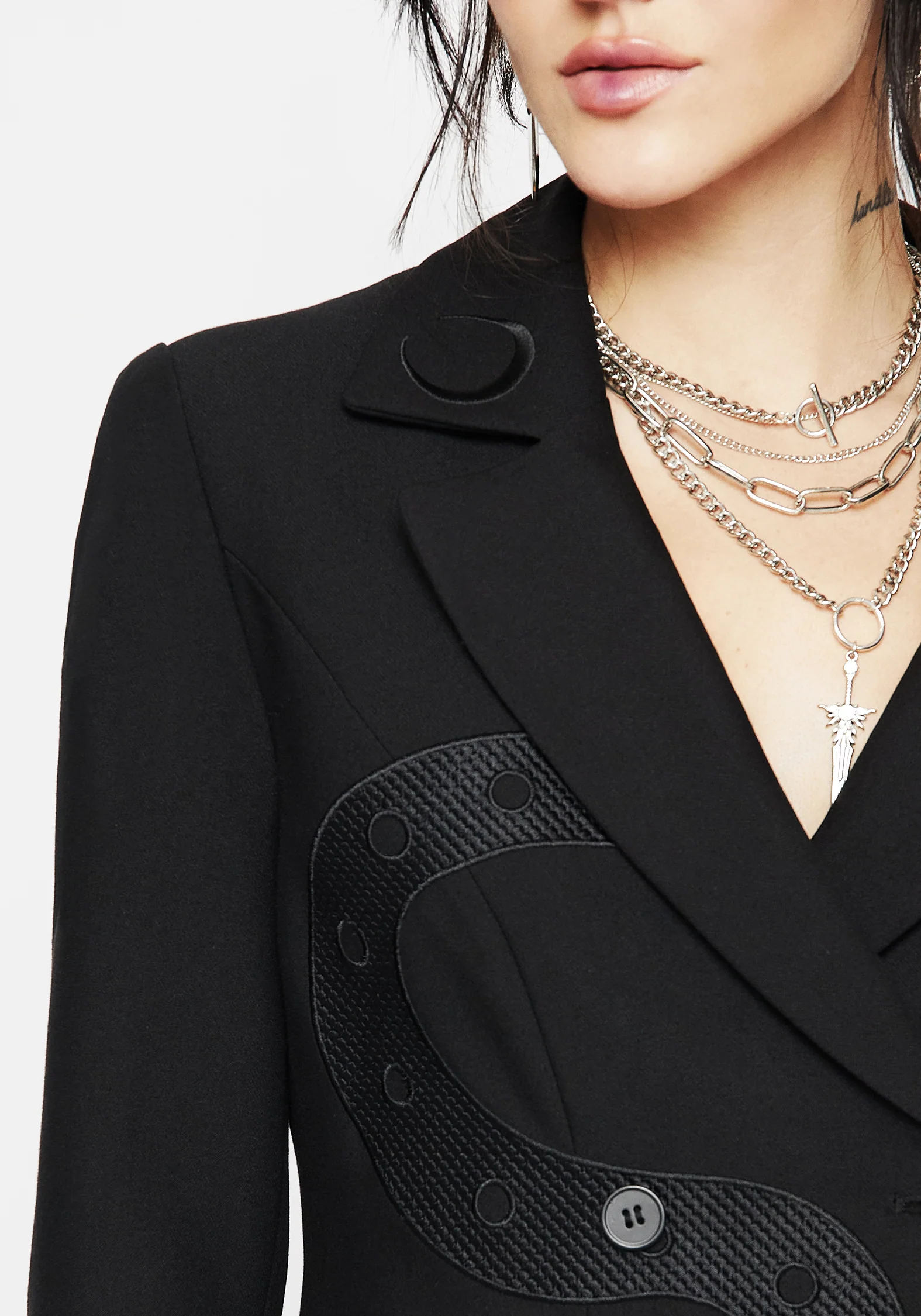 Slither Embroidered Blazer Dress - Image 6