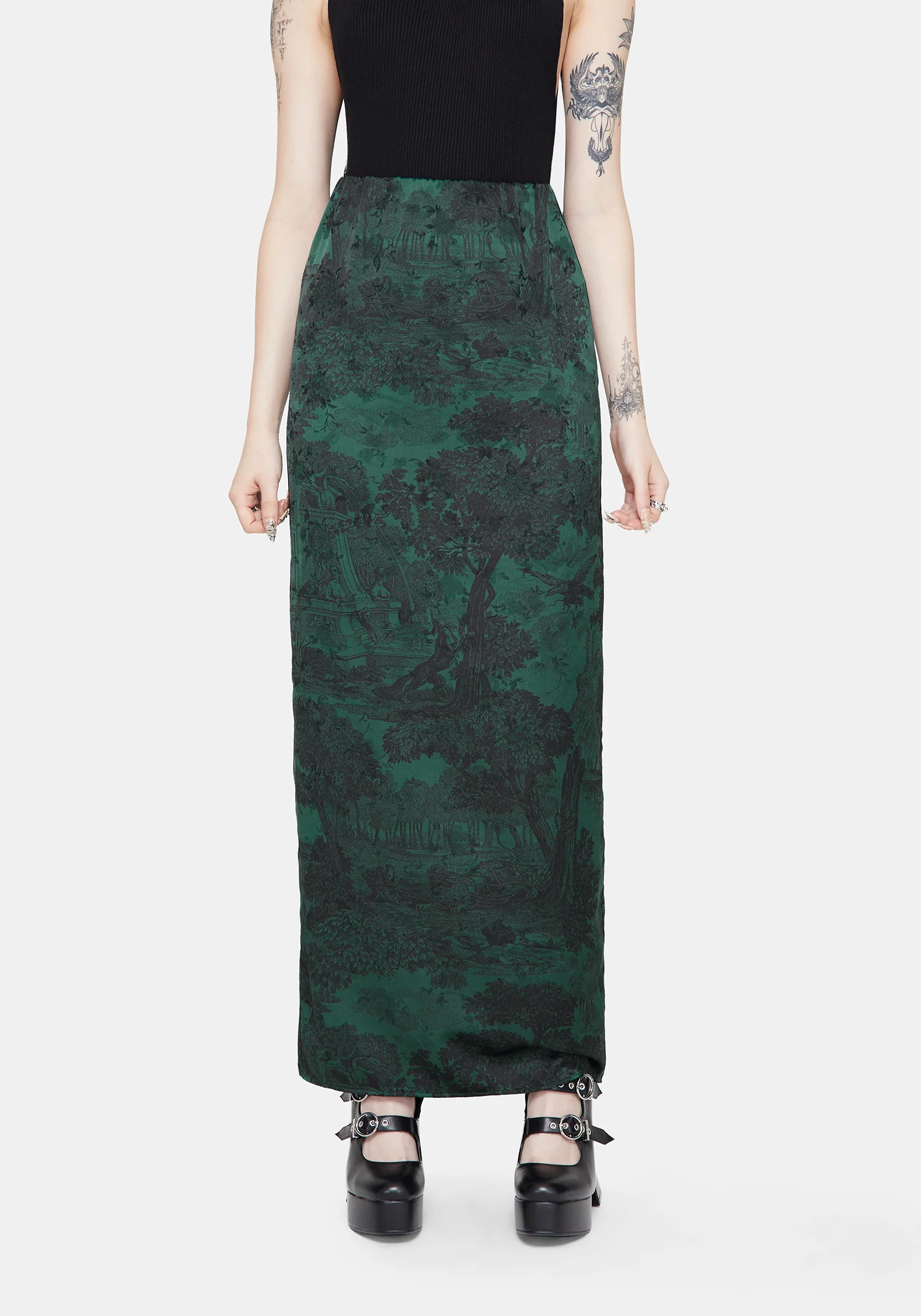 Solara Toile Print Maxi Skirt - Image 4