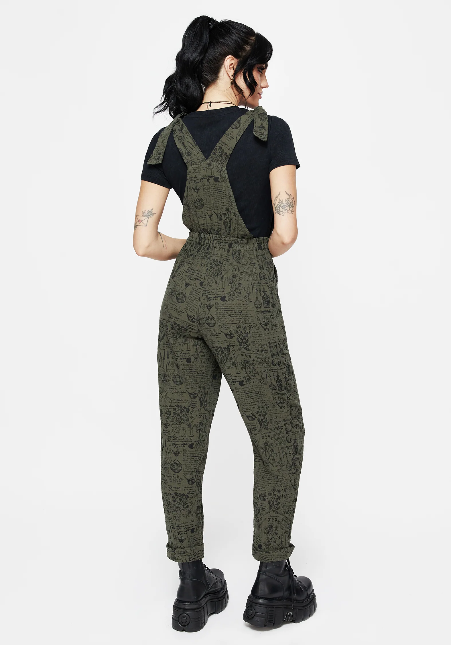 Taddea Cotton Relaxed Tie Detail Jumpsuit - Image 3