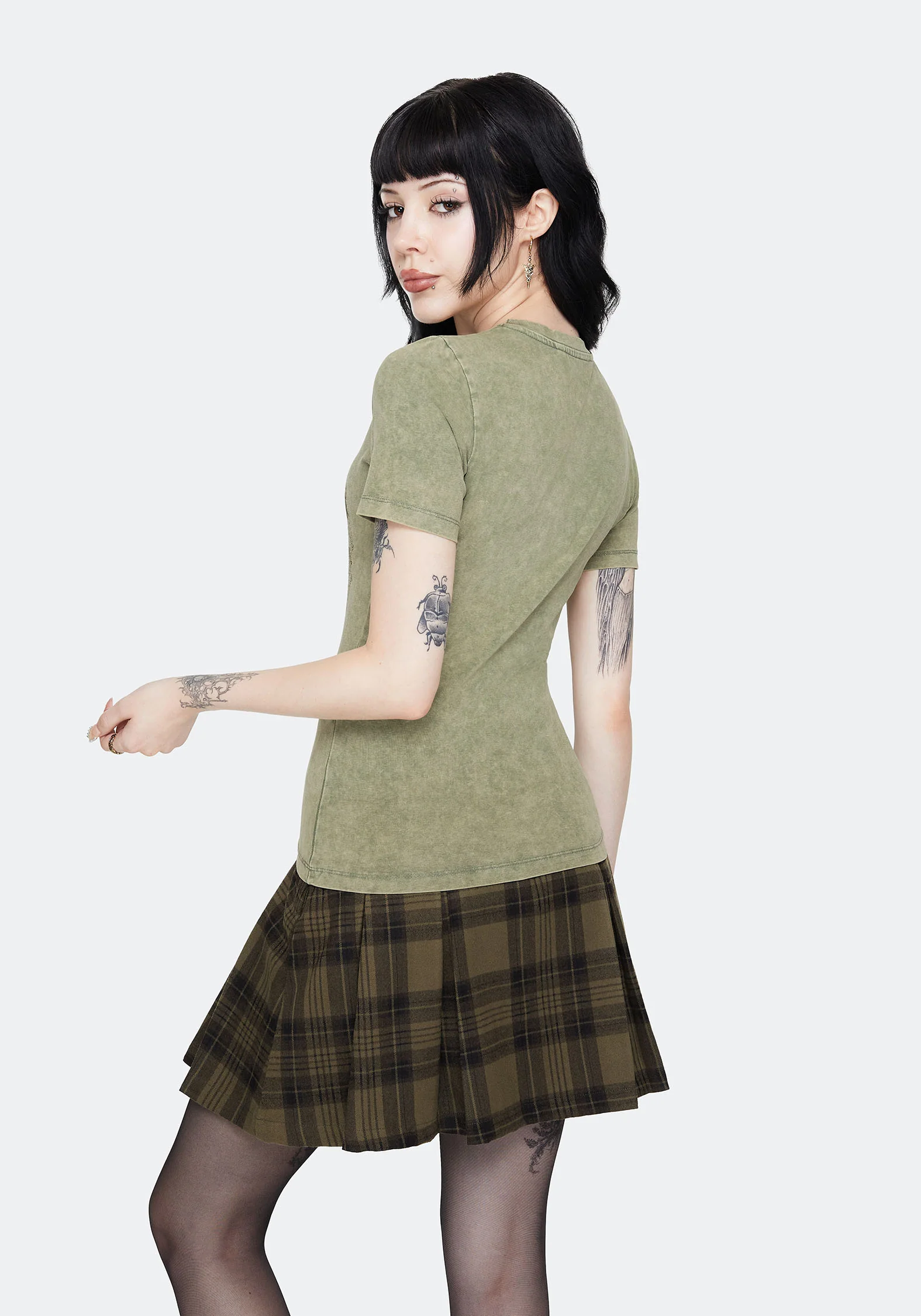Thymus Graphic Print Fitted Cotton T-Shirt - Image 3