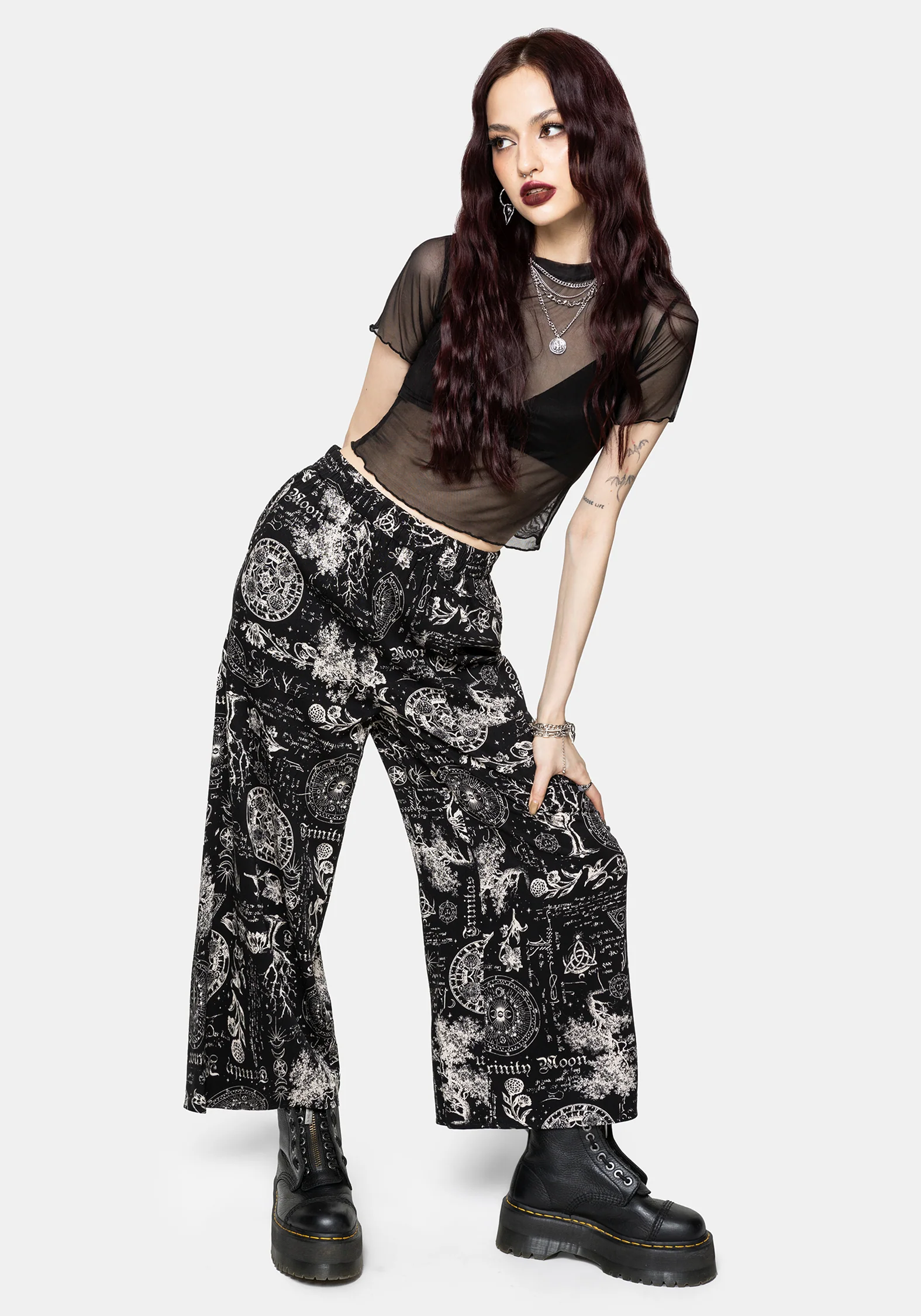 Trinity Moon Print Pull On Culotte - Image 6