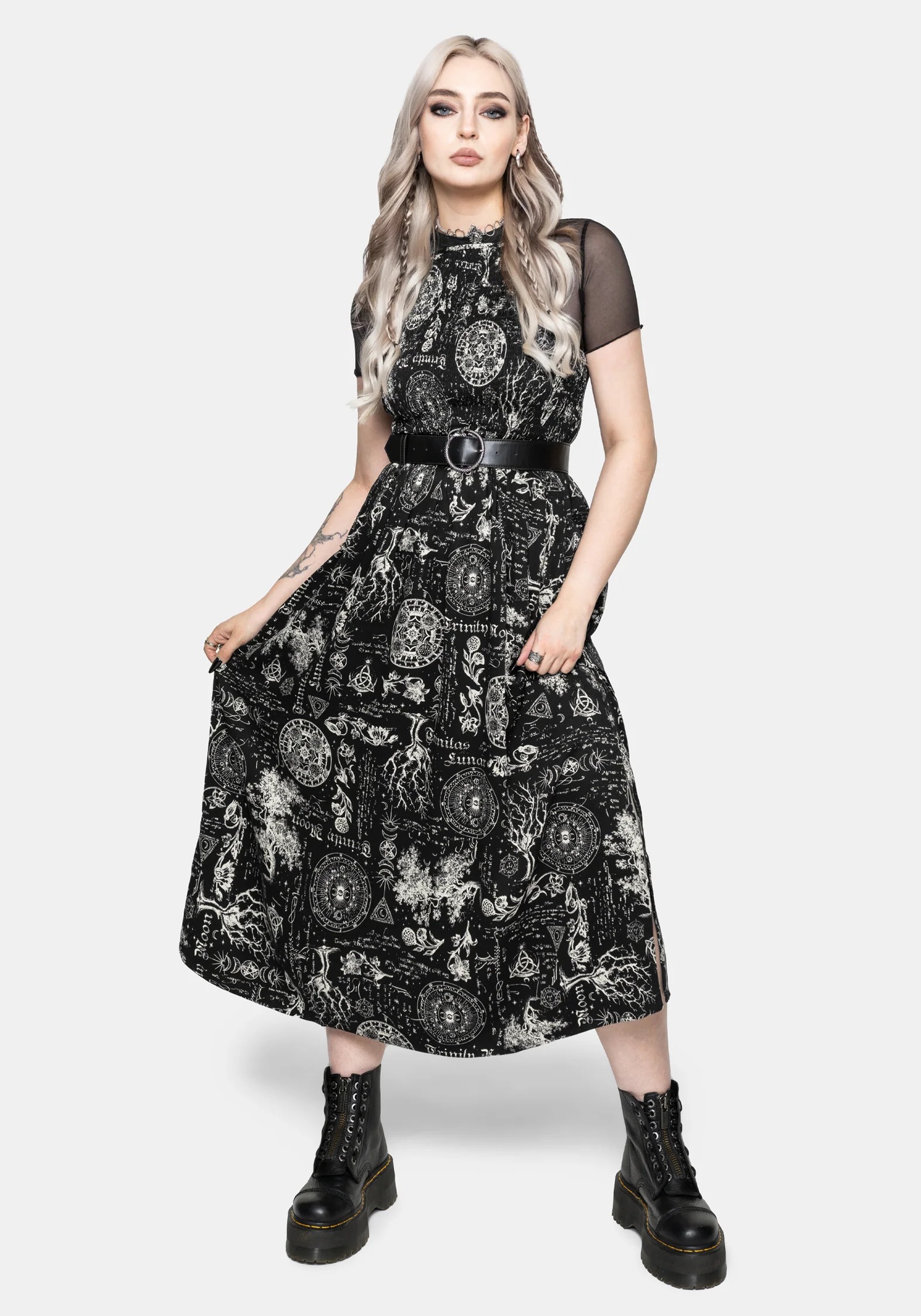 Trinity Moon Shirred Racerback Midi Dress - Image 4
