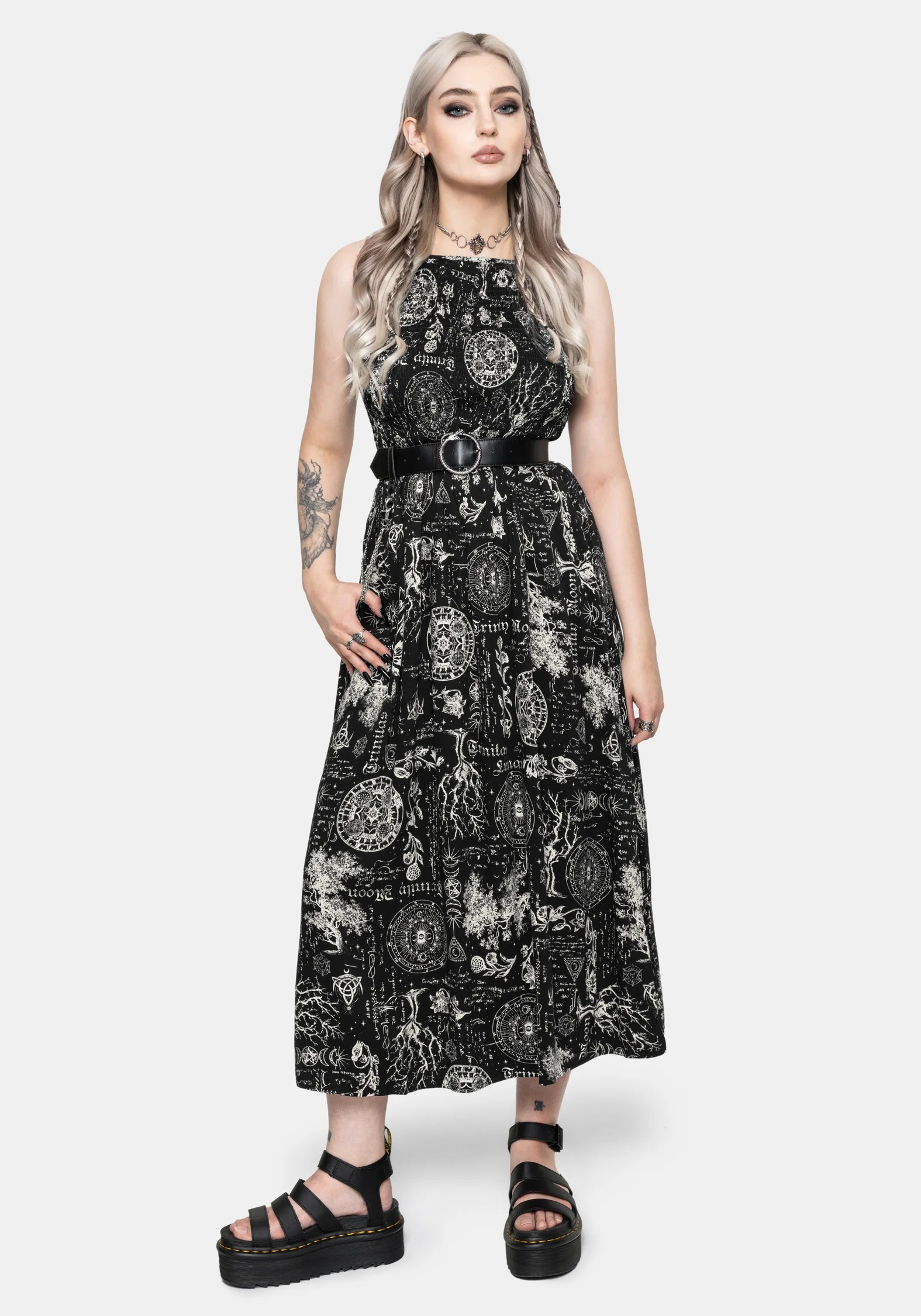 Trinity Moon Shirred Racerback Midi Dress - Image 5