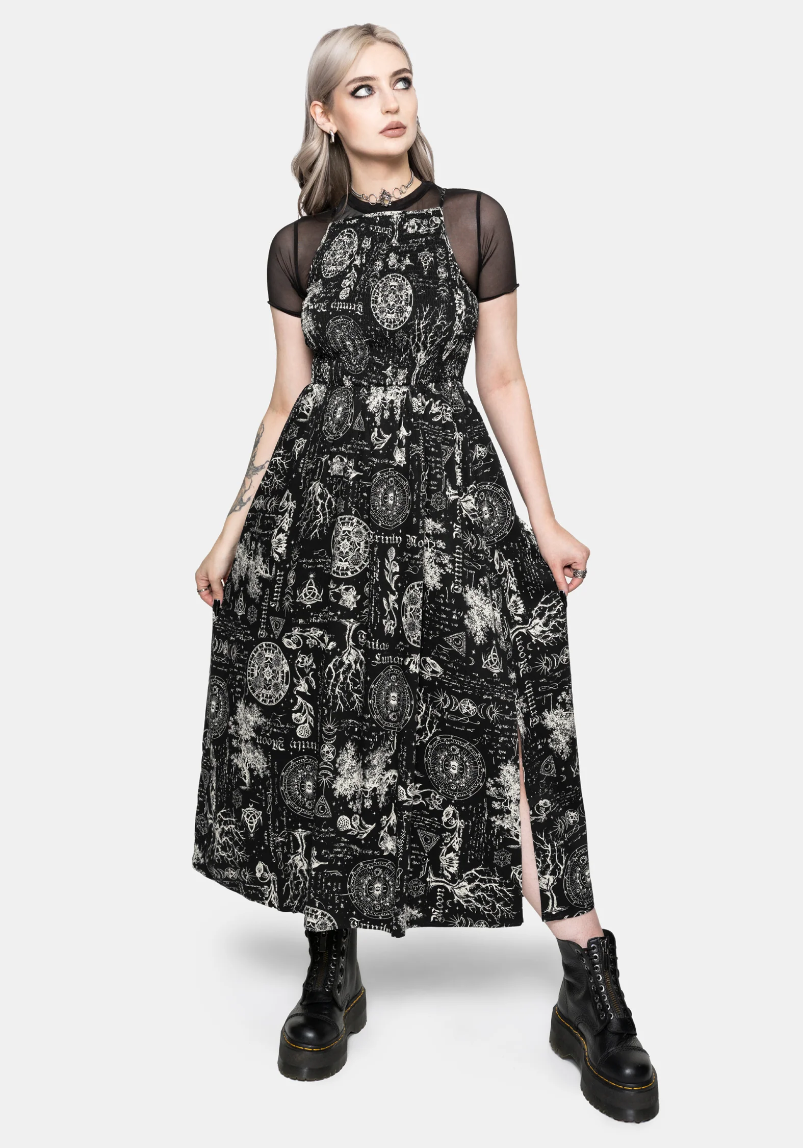 Trinity Moon Shirred Racerback Midi Dress - Image 6