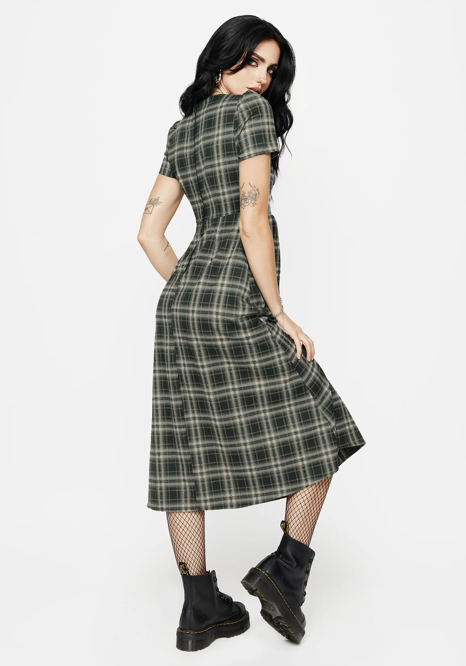Tulisa Check Midi Dress - Image 3