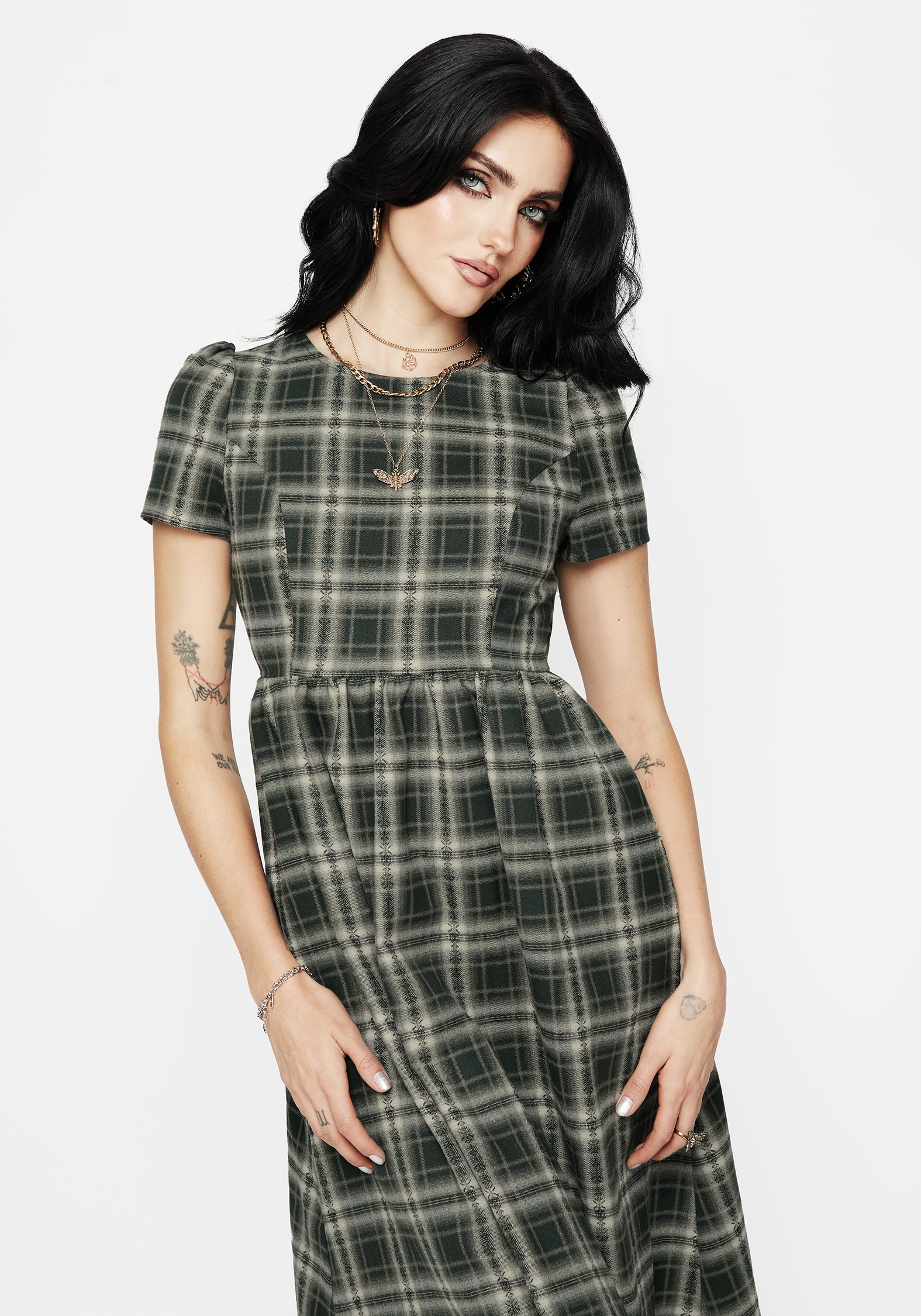 Tulisa Check Midi Dress - Image 5