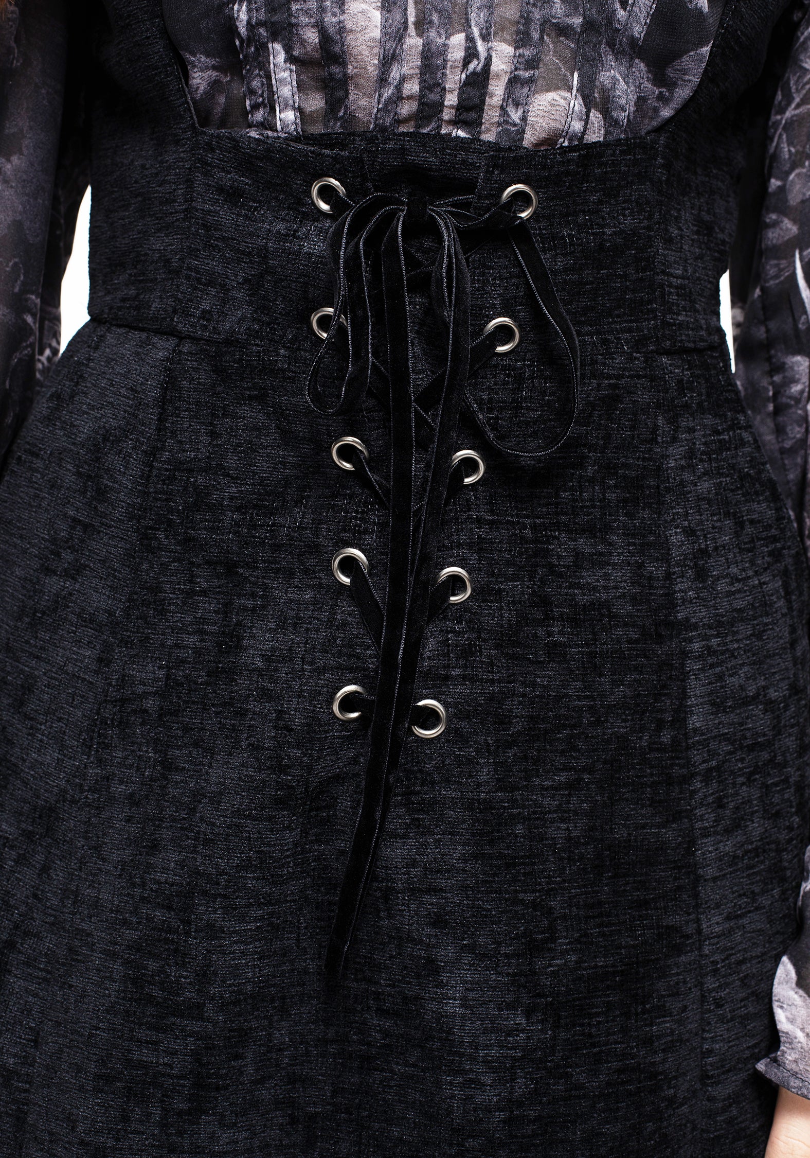 Valar Lace Up Midi Pinafore Dress - Image 2