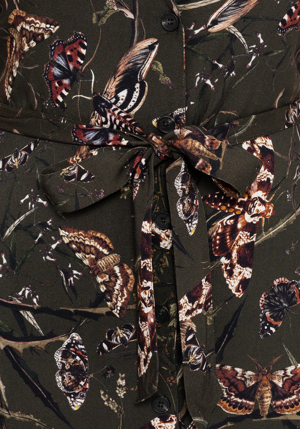 Whispen Moth Print Midi Shirt Dress - Image 2