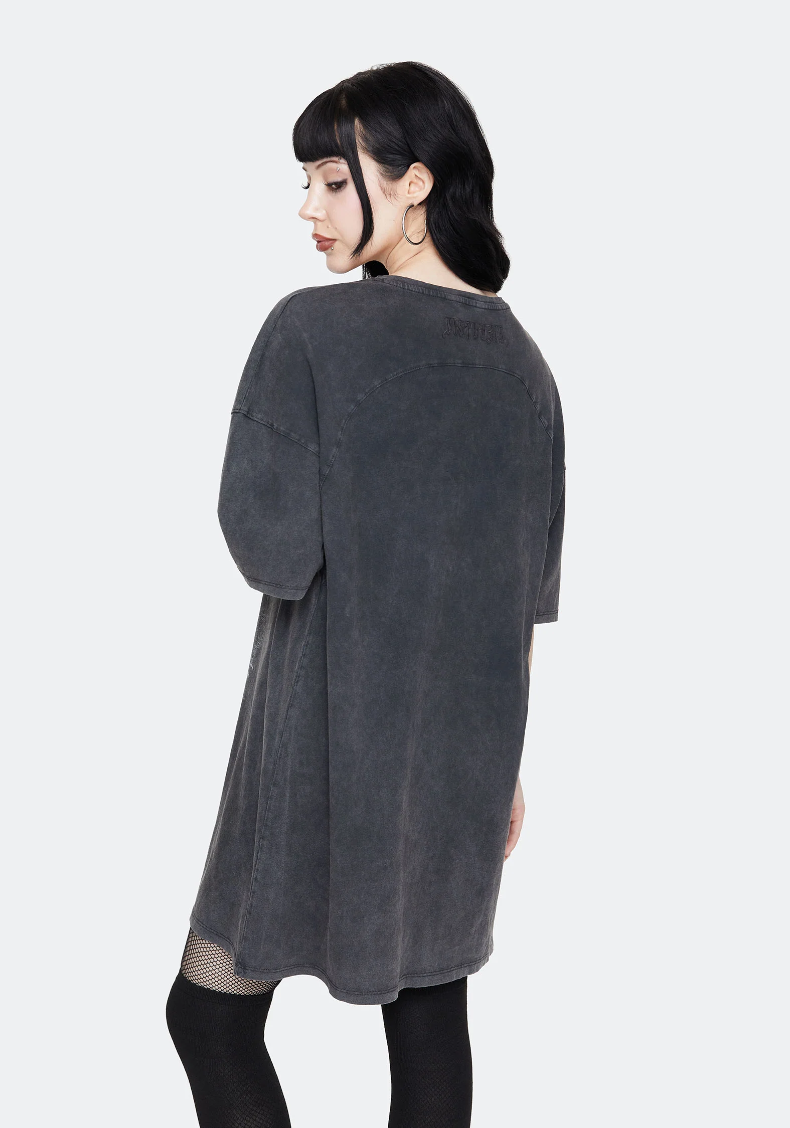 Wicked Toile Dropped Shoulder Cotton Tee Dress - Image 3