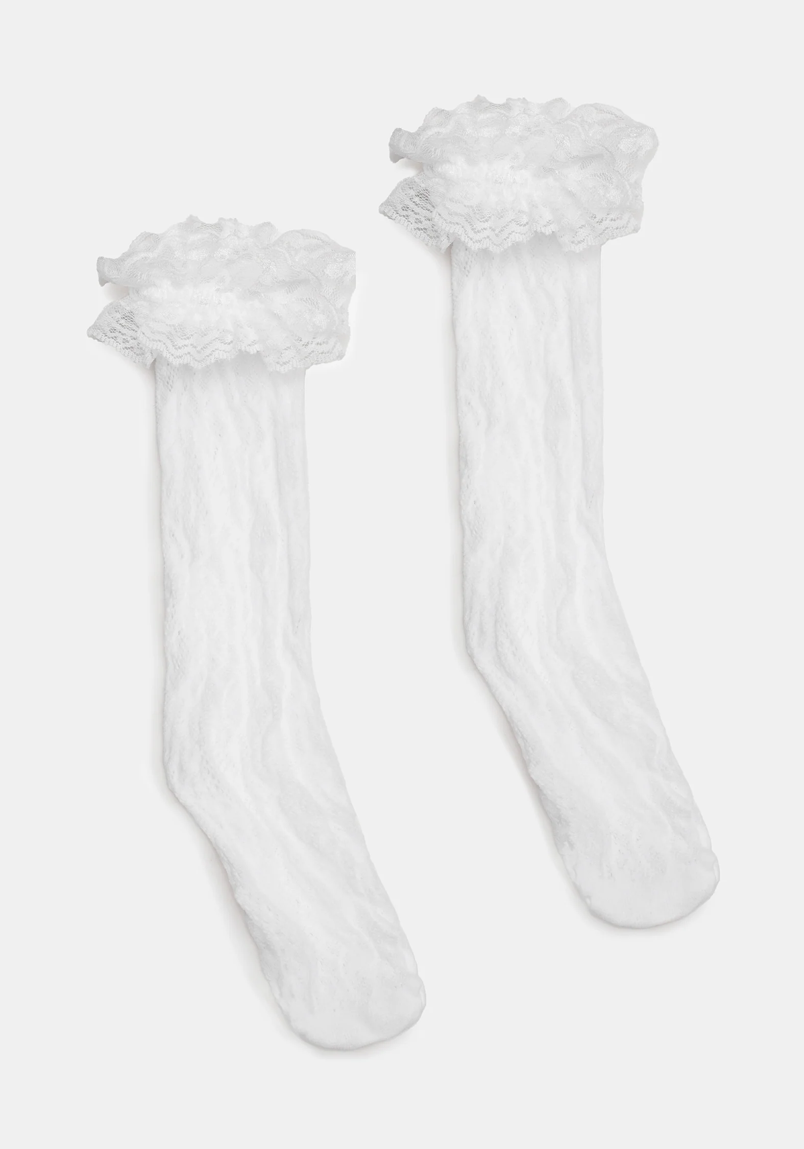 Wispin Lace Frill Socks - White - Image 4