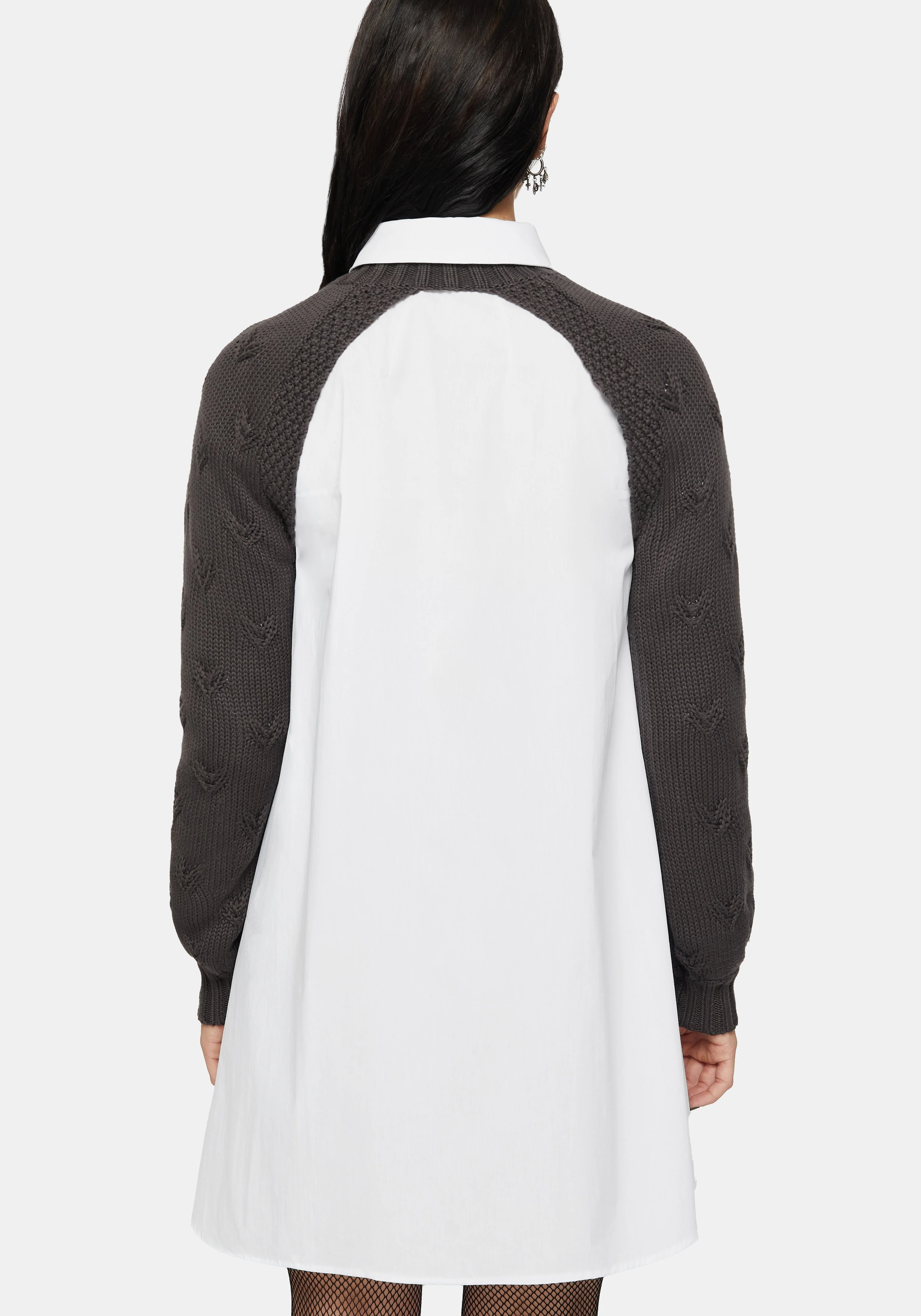 Wren Floral Embroidered Funnel Neck Shrug - Image 3